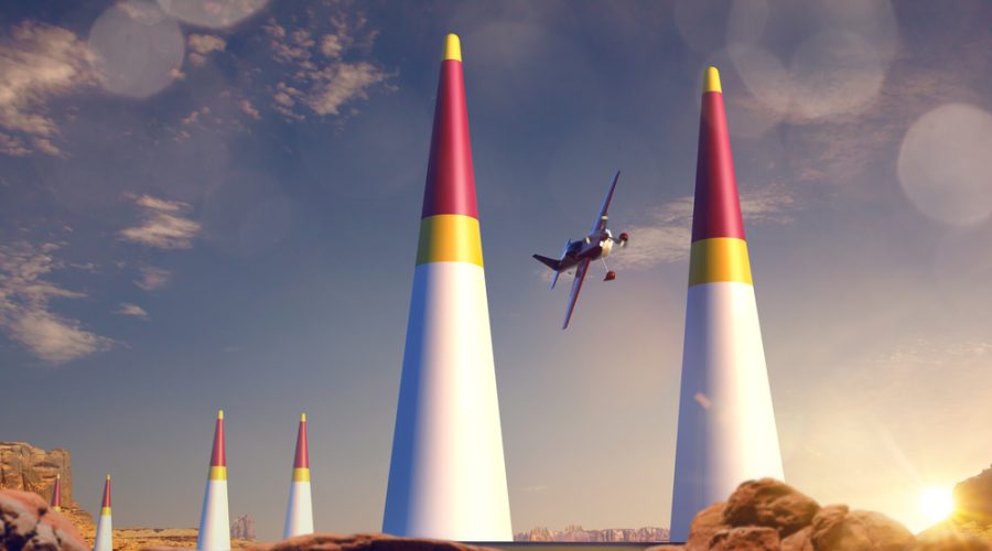 Sports,Plane,On,Air,Racing.,Render,3d.,Illustration.
